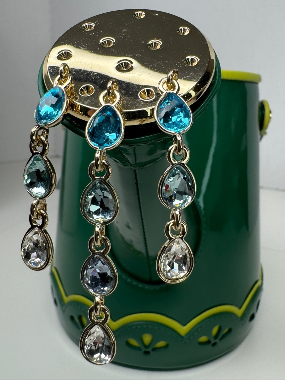 Kate Spade Harvest Time Green Patent Leather Watering Can Crossbody Novelty Bag - Picture 6 of 16